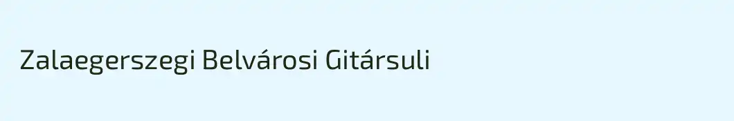  Zalaegerszegi Belvárosi Gitársuli